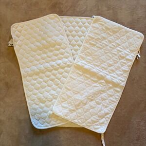BlueSnail & NoJo Quilted Bassinet Changing Pad Covers Lot of 3 White Cotton